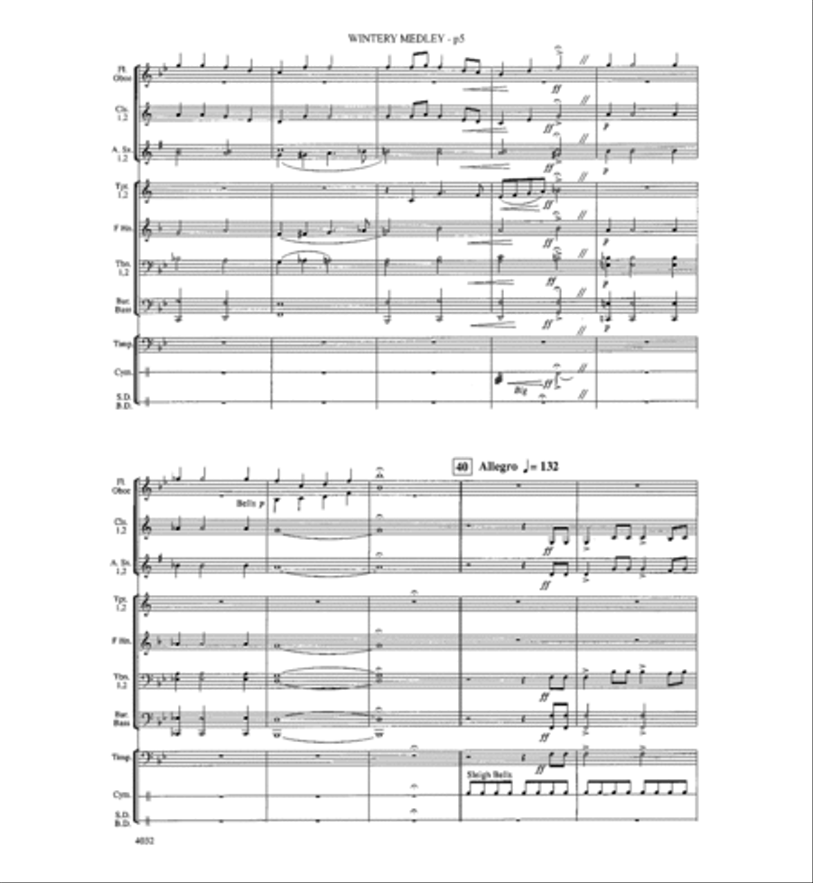 Festive Yuletide Cameos Concert Band scores gallery preview page 5