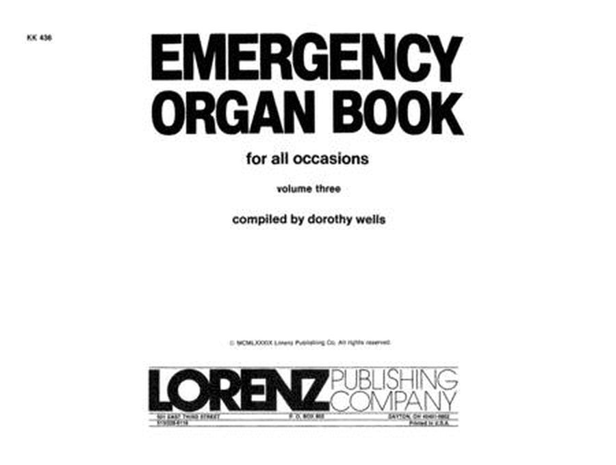 Emergency Organ Book, Vol. 3