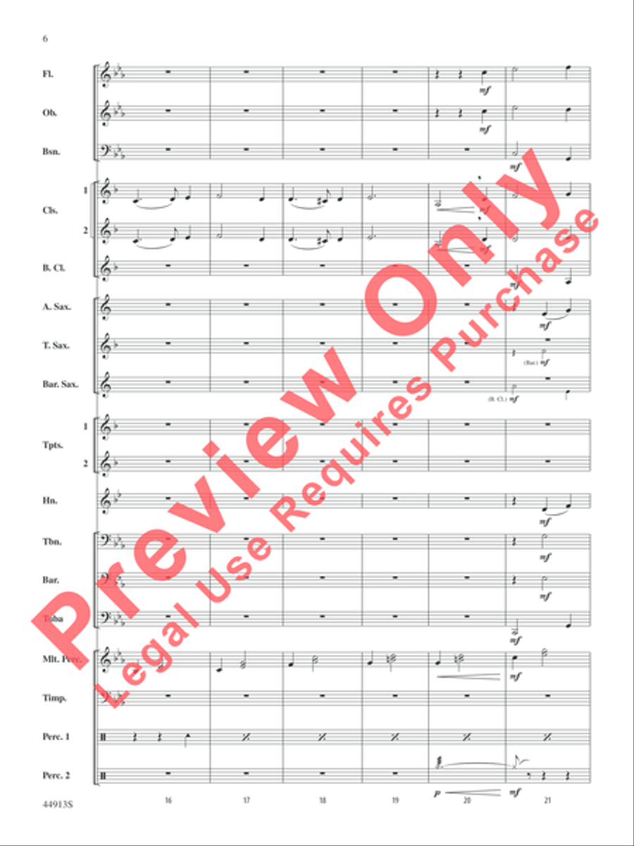 Midnight Carols Concert Band scores gallery preview page 6