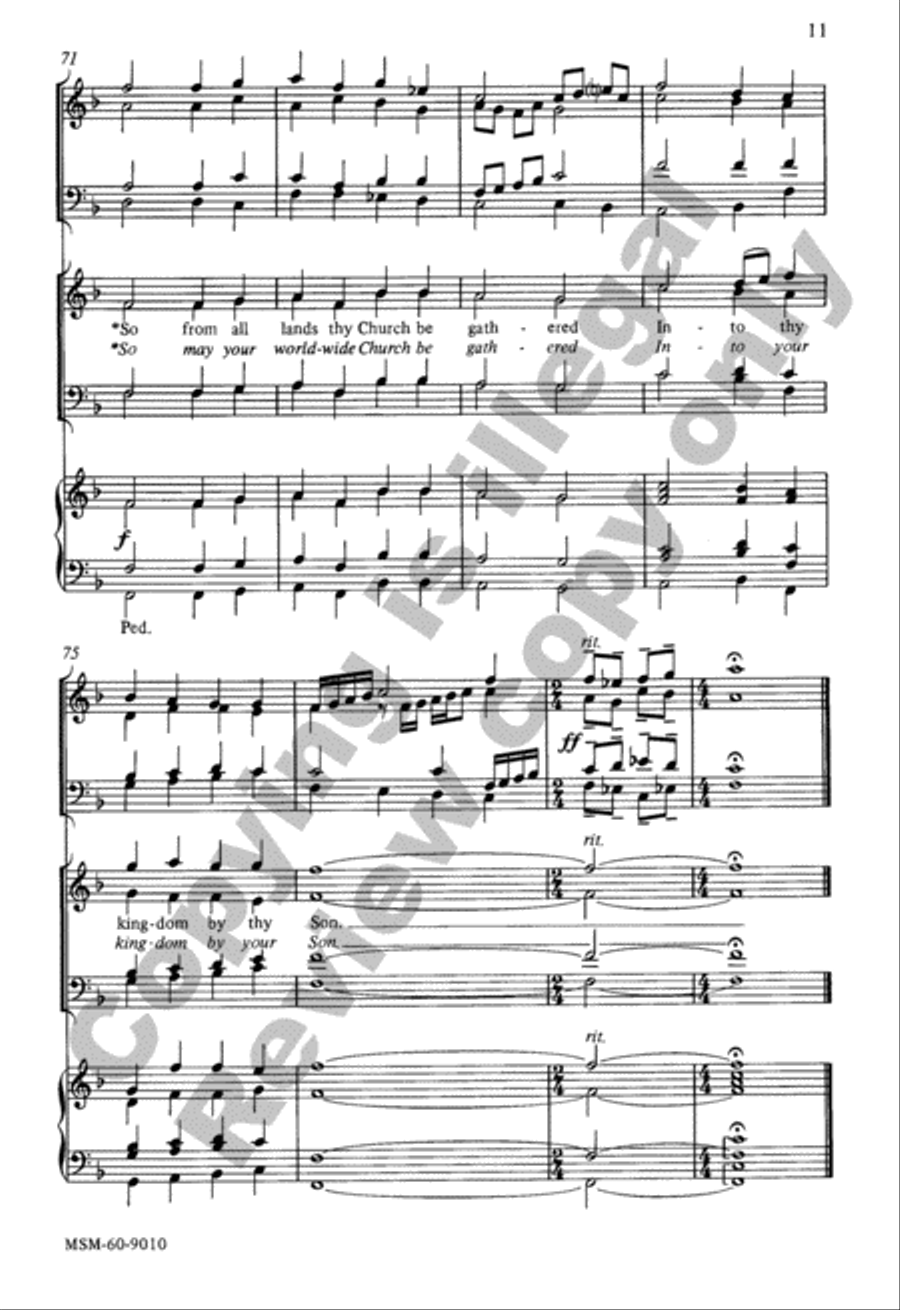 Father, We Thank Thee, Who Has Planted 4-Part scores gallery preview page 10