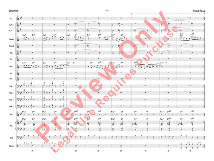 Jingle Bells (score only) Jazz Ensemble scores gallery preview page 12