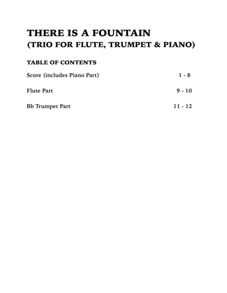 There is a Fountain (Trio for Flute, Trumpet and Piano) image number null