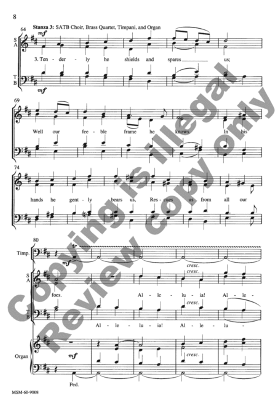 Praise, My Soul, the King of Heaven (Choral Score) 4-Part scores gallery preview page 7