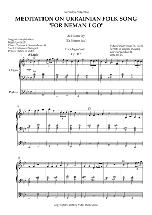 Book cover for Meditation on Ukrainian Folk Song "For Neman I Go", Op. 117 (Organ Solo) by Vidas Pinkevicius