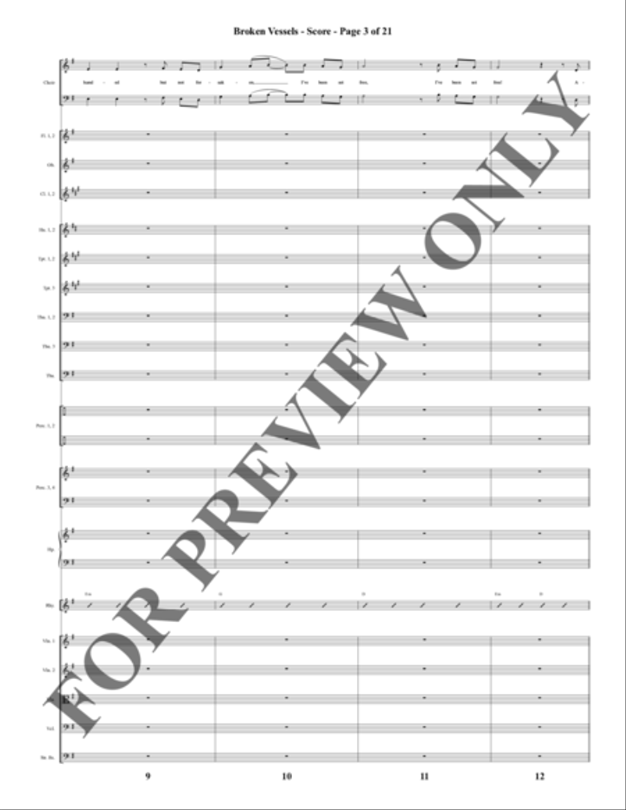 Broken Vessels (Amazing Grace) - Orchestration Choir scores gallery preview page 4