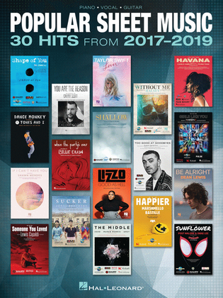 Book cover for Popular Sheet Music – 30 Hits from 2017-2019
