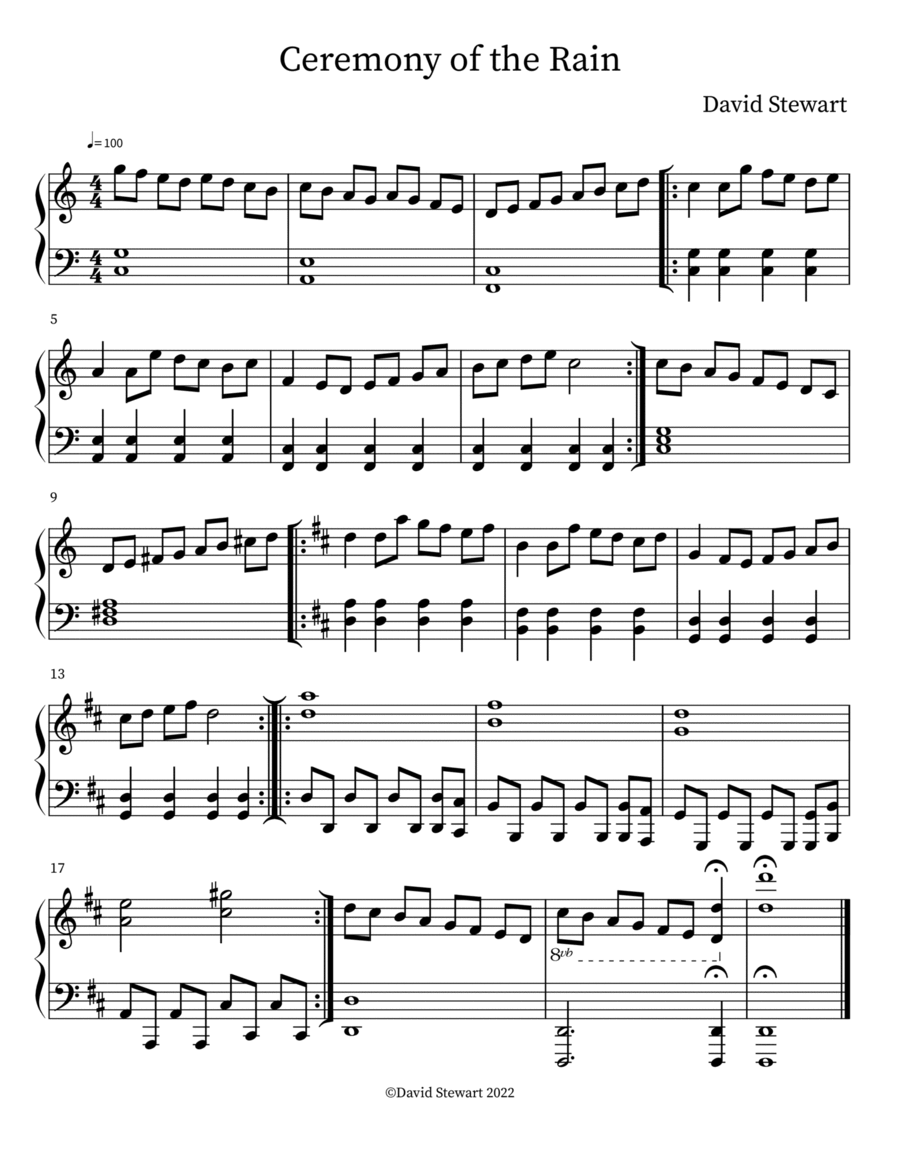 Ceremony of the Rain Ceremony of the Rain Piano Solo scores gallery preview page 1