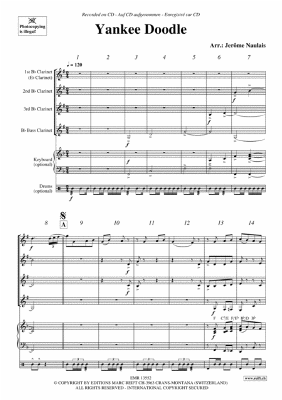 Yankee Doodle Clarinet scores gallery preview page 3