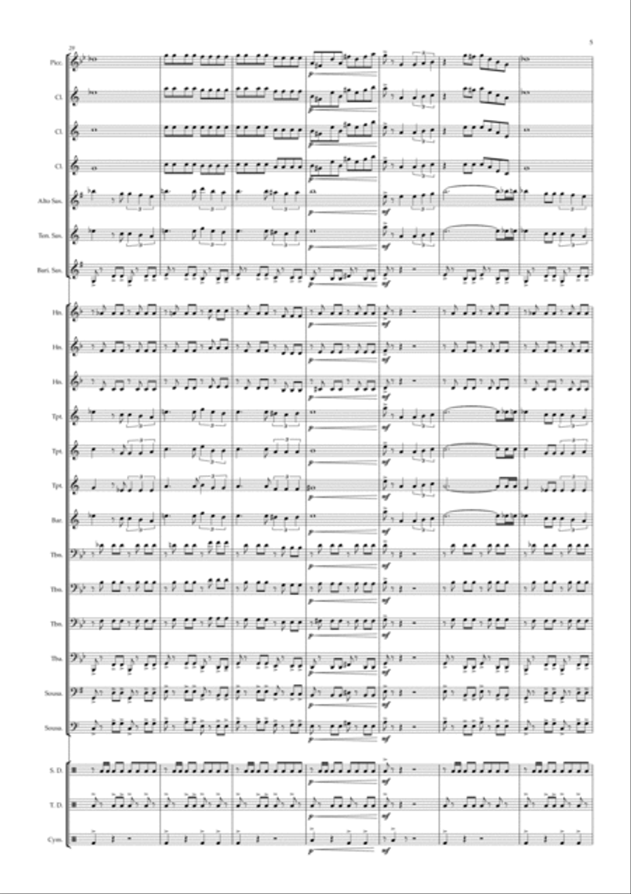 Arabian Nights Marching Band scores gallery preview page 5