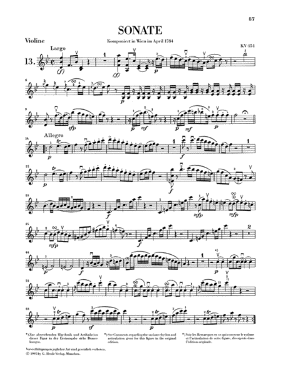 Sonatas for Piano and Violin – Volume III Violin Solo scores gallery preview page 3