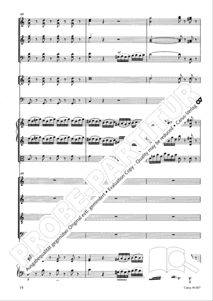 Mass in time of war (Missa in tempore belli) 4-Part scores gallery preview page 25