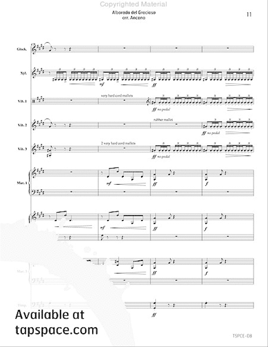 Alborada del Gracioso Percussion Ensemble scores gallery preview page 14