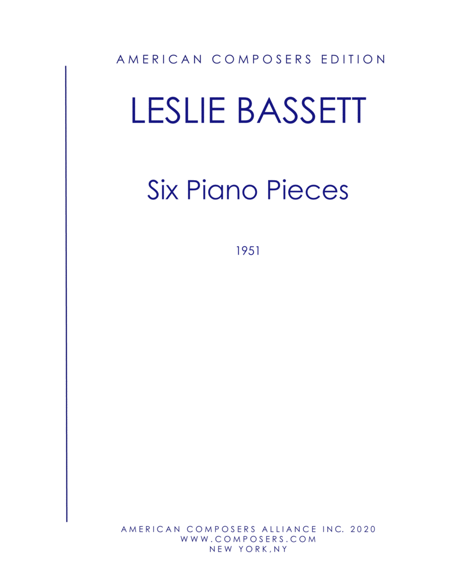 [Bassett] Six Piano Pieces Piano Solo scores gallery preview page 1