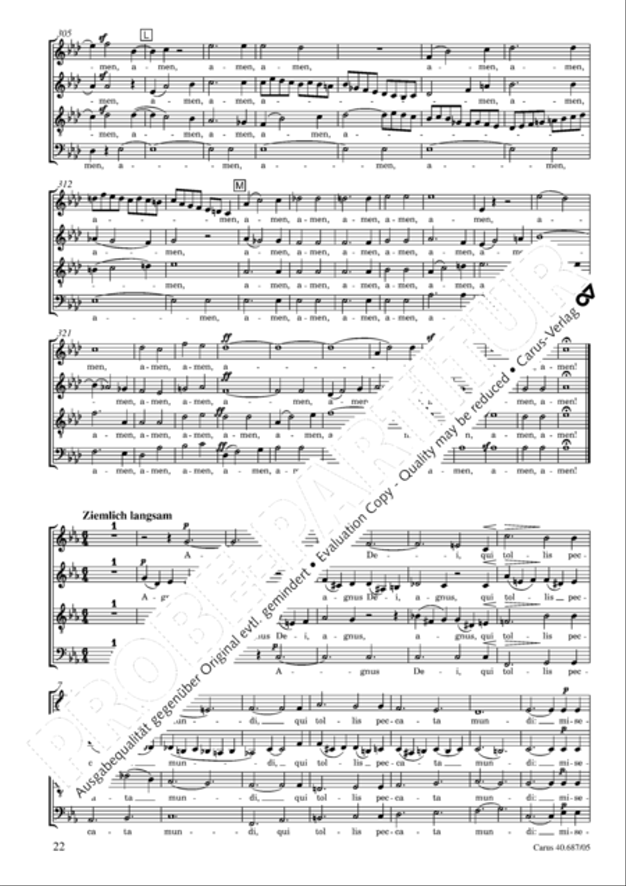 Missa sacra C Minor 4-Part scores gallery preview page 23