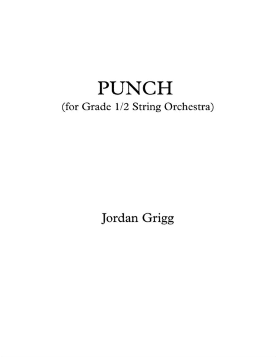 PUNCH (for Grade⅟₂ String Orchestra) String Orchestra scores gallery preview page 1