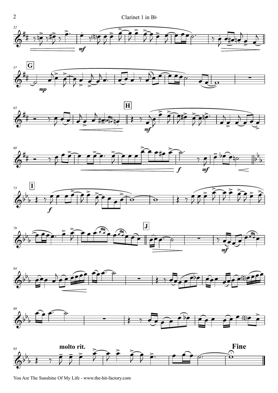 You Are The Sunshine Of My Life Woodwind Trio scores gallery preview page 6