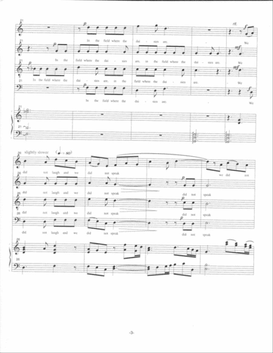 The Daisies 4-Part scores gallery preview page 4