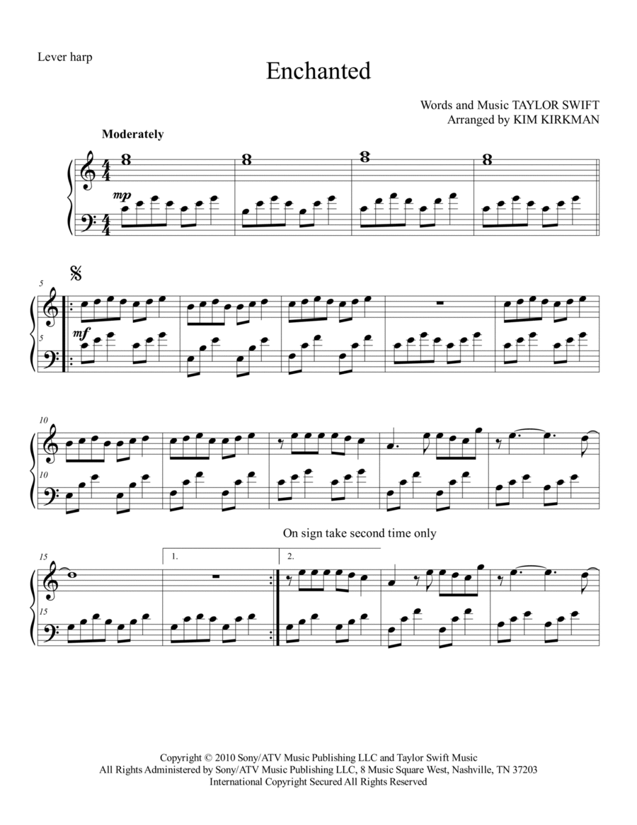 Enchanted Celtic Harp scores gallery preview page 1