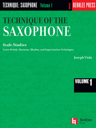 Book cover for Technique of the Saxophone – Volume 1