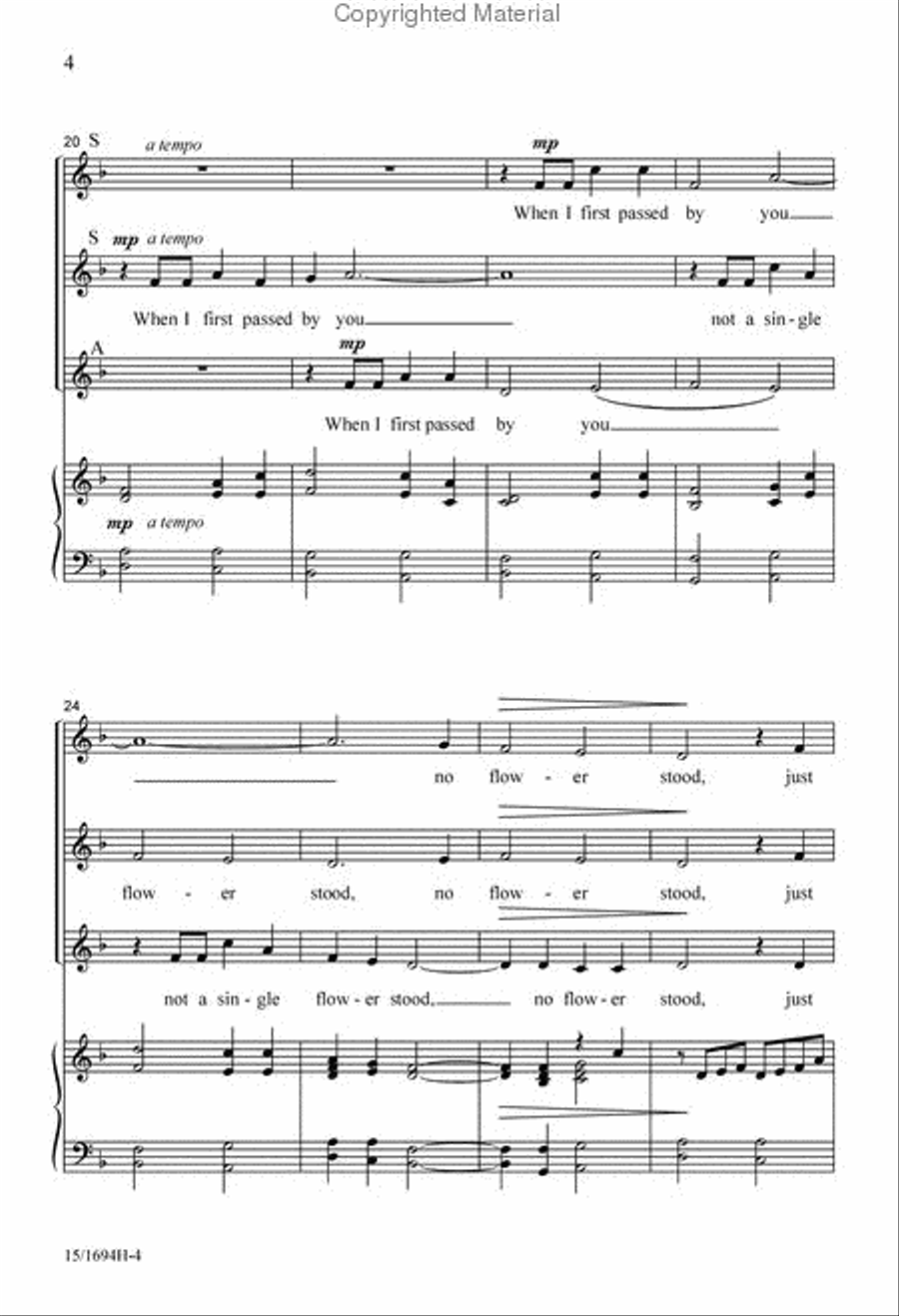 O Lovely Rose SSA scores gallery preview page 4