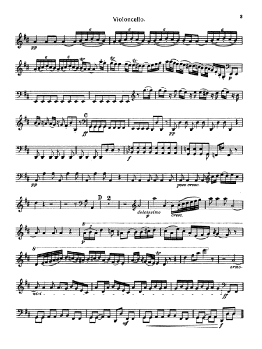 Boccherini: First Quintet in D Major, for Two Violins, Viola, Cello and Guitar Viola scores gallery preview page 3