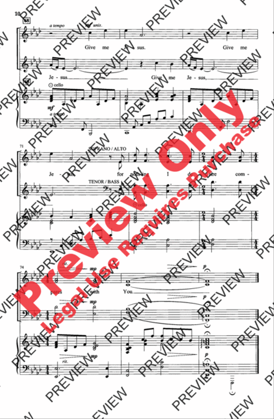 More Precious Than Silver with Give Me Jesus 4-Part scores gallery preview page 10