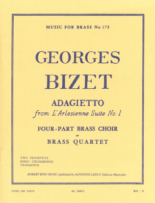 Adagietto From Larlesienne Suite No 1 Brass 4et