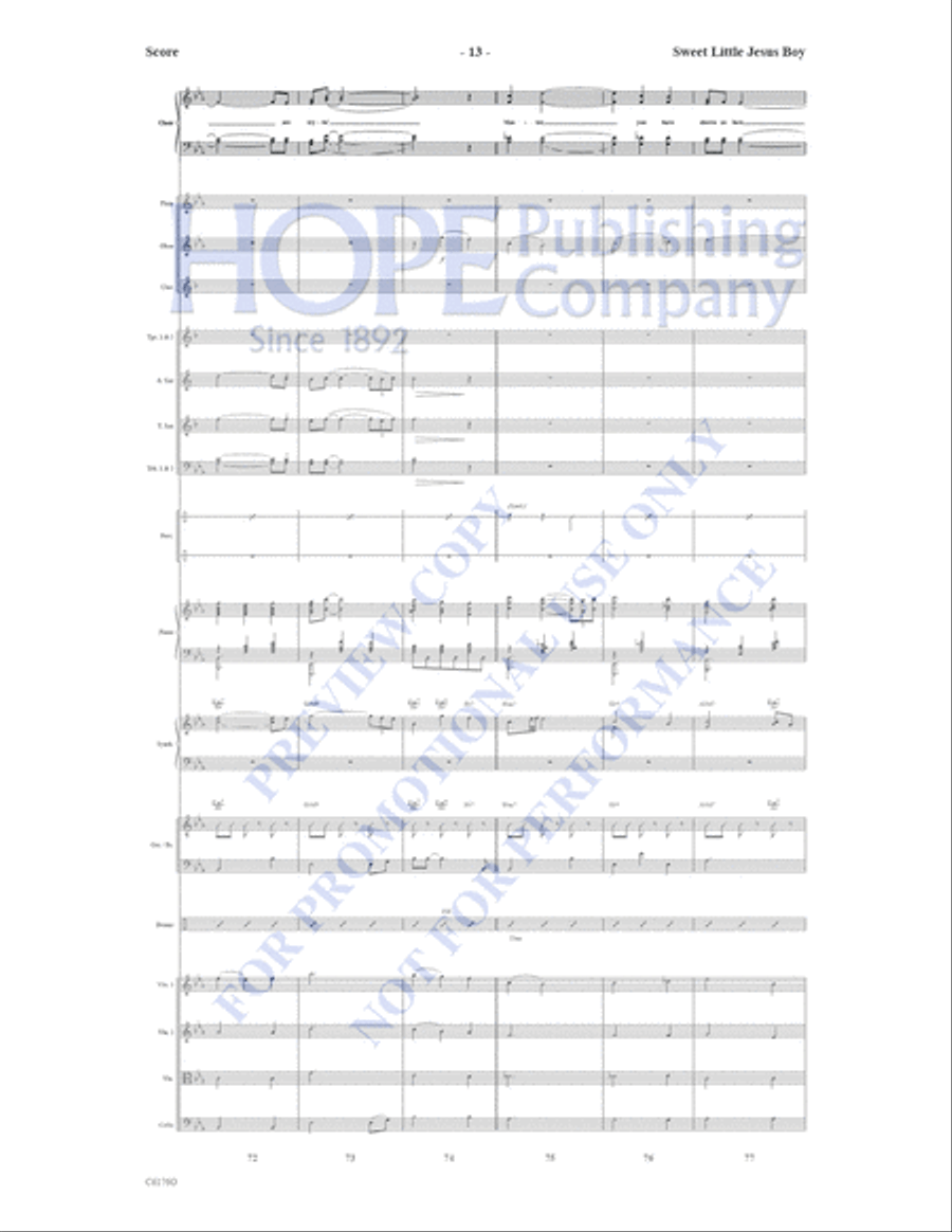 Sweet Little Jesus Boy Sweet Little Jesus Boy Choir scores gallery preview page 14