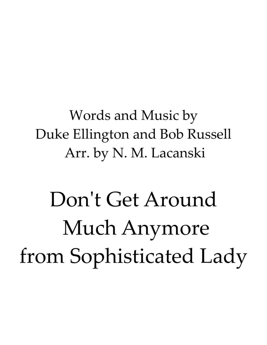 Don't Get Around Much Anymore Alto Saxophone scores gallery preview page 1