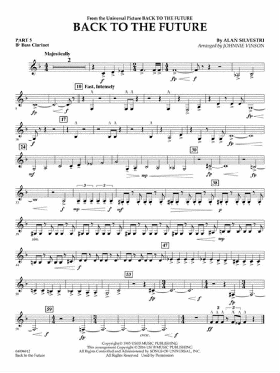Back to the Future (Main Theme) Concert Band scores gallery preview page 14