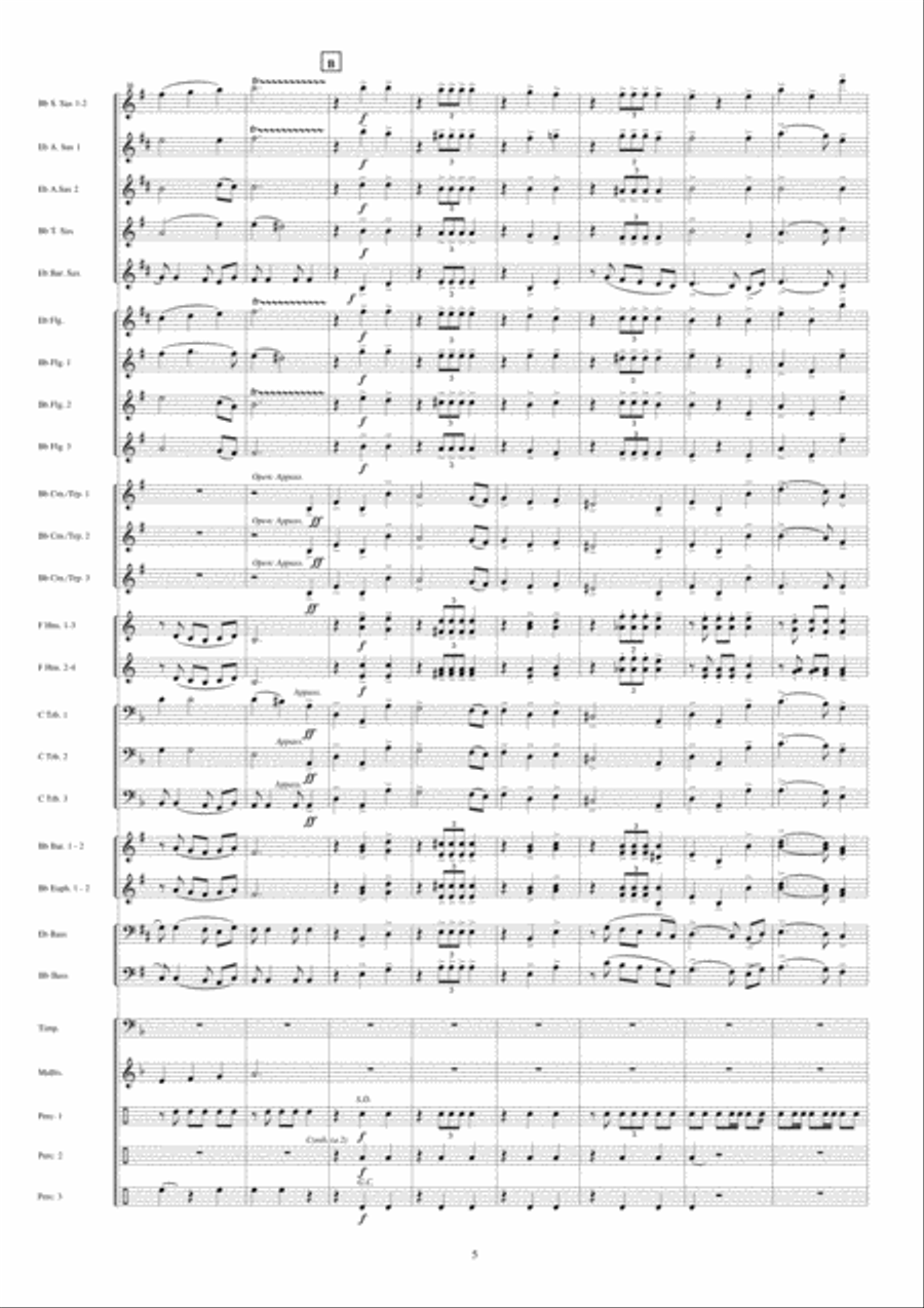 Jericho Fanfare Band scores gallery preview page 6