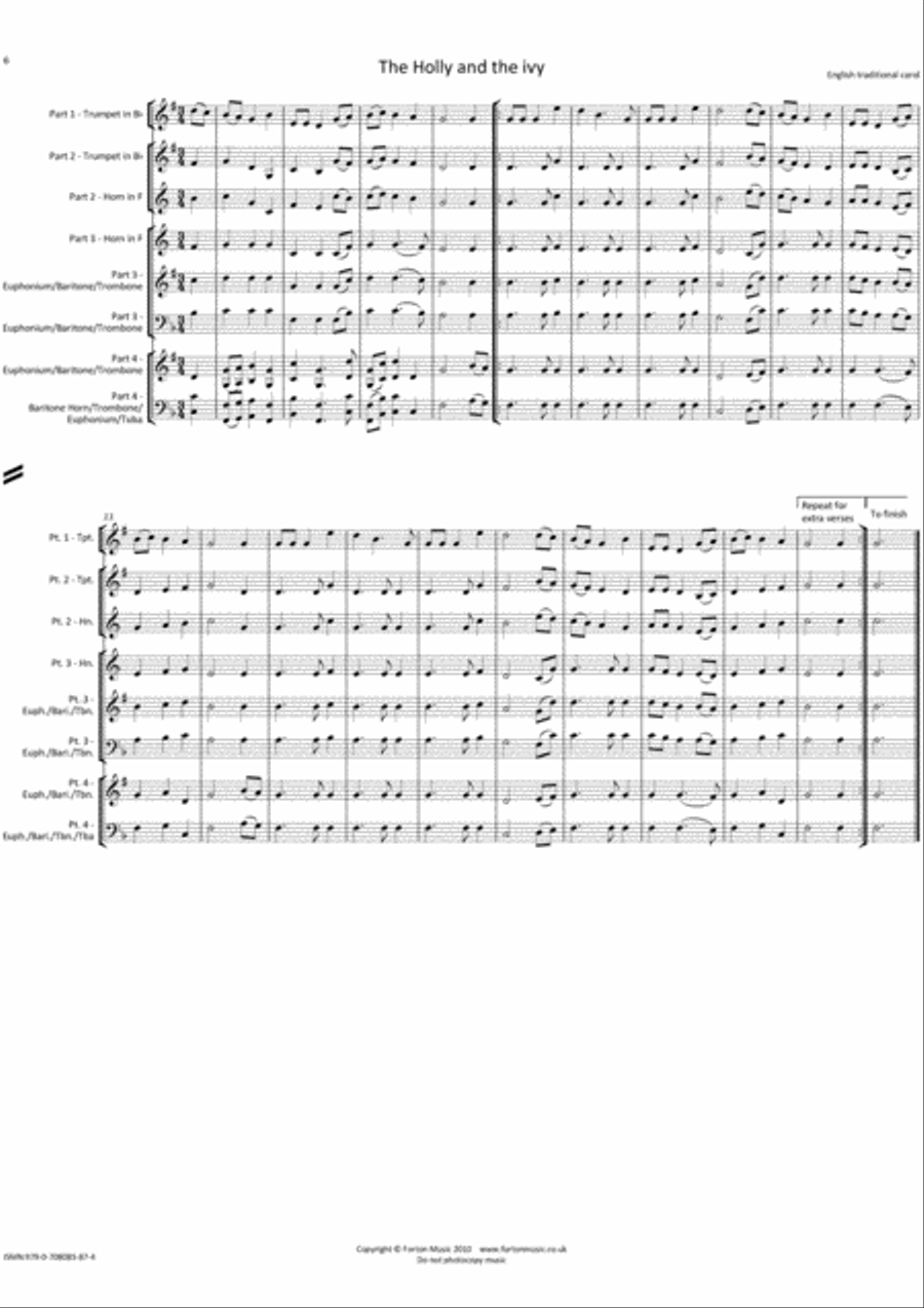 Christmas Collection Volume 2 Brass Ensemble scores gallery preview page 6