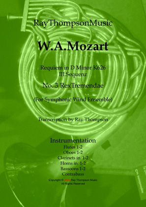 Book cover for Mozart: Requiem in D minor K626 III.Sequenz No.3 Rex tremendae - symphonic wind