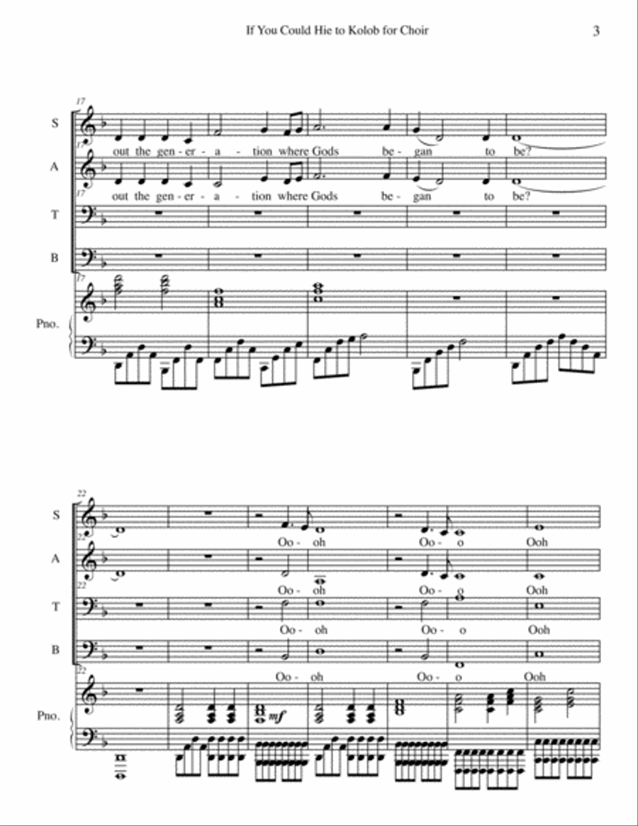 If You Could Hie to Kolob for SATB Choir 4-Part scores gallery preview page 4
