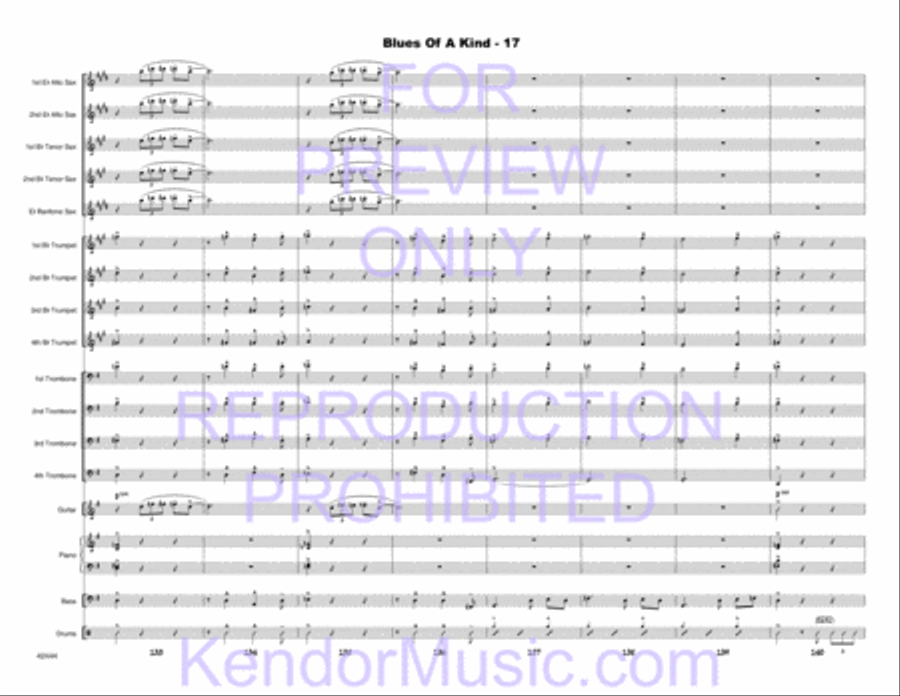Blues Of A Kind (Full Score) Jazz Ensemble scores gallery preview page 19