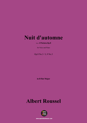 Book cover for A. Roussel-Nuit d'automne,Op.8 No.3,in B flat Major