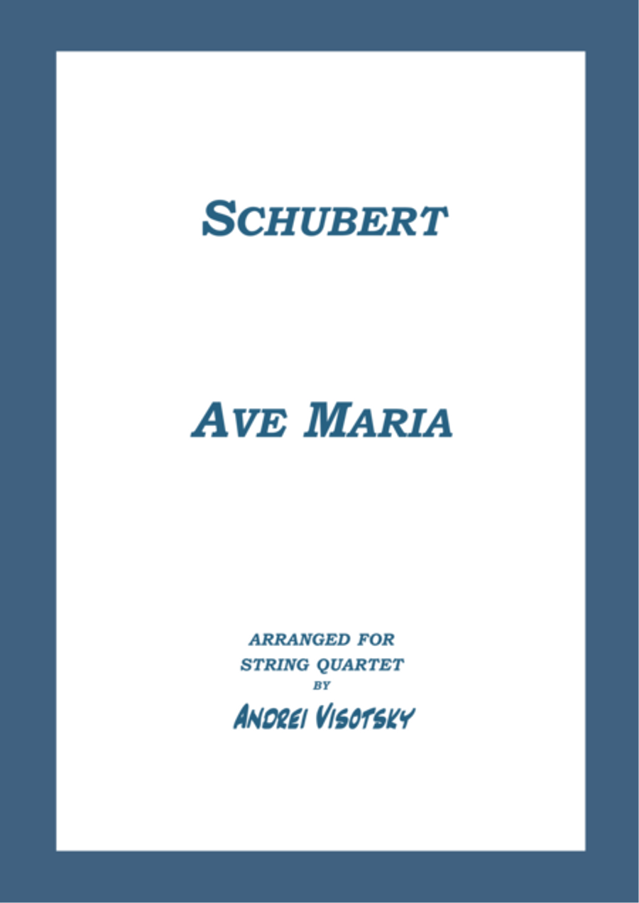 Ave Maria Ave Maria String Quartet scores gallery preview page 1
