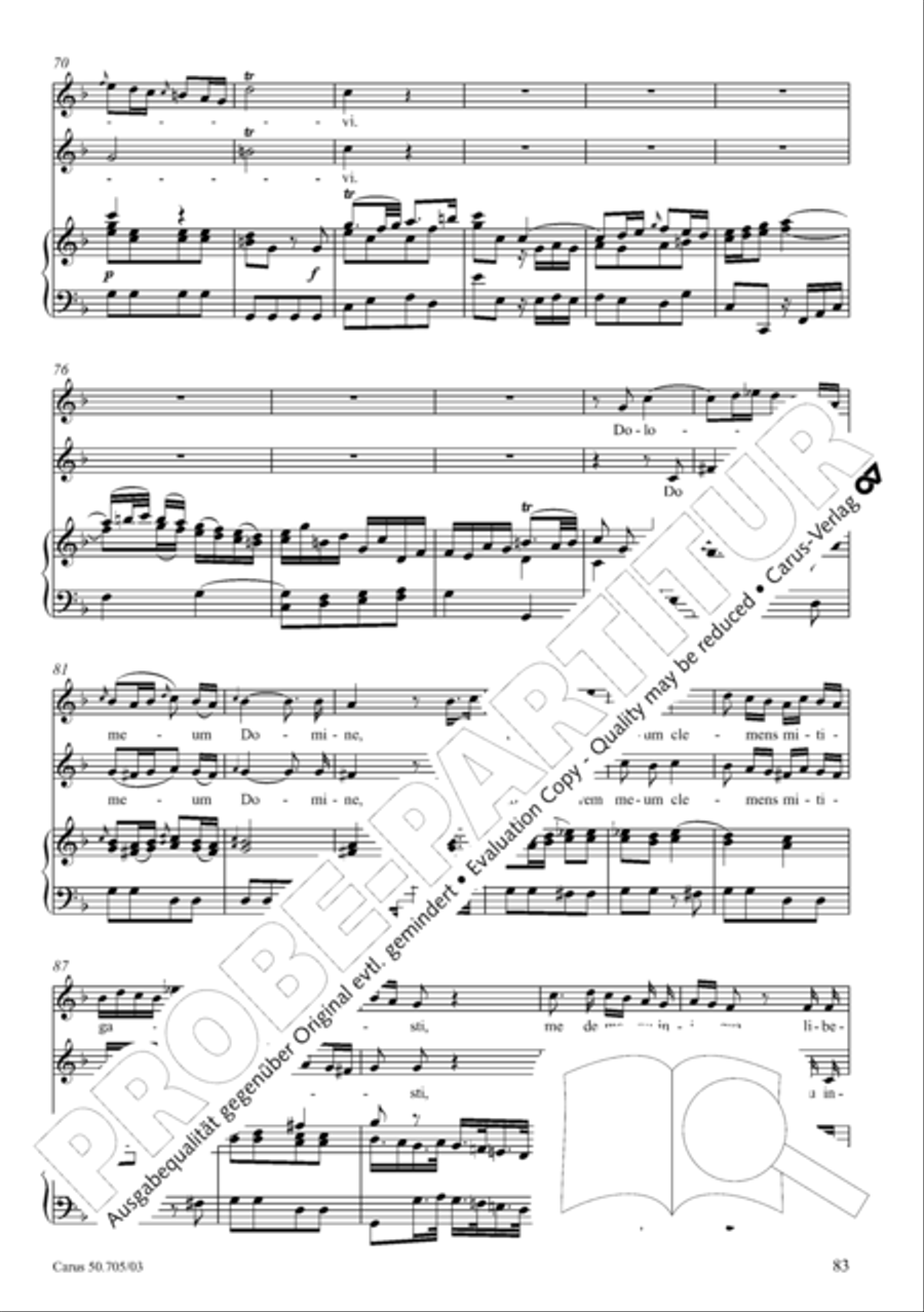 Missa in g. Hasse-Werkausgabe IV/3 4-Part scores gallery preview page 92
