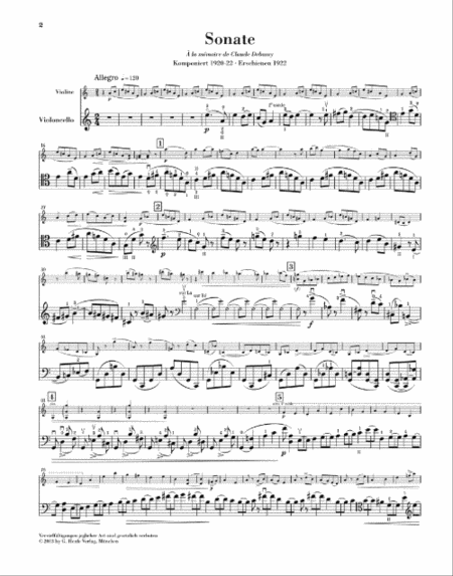Sonata for Violin and Violoncello Cello scores gallery preview page 5