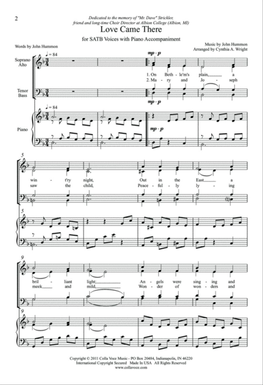 Love Came There 4-Part scores gallery preview page 2