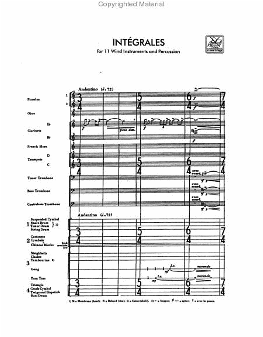 Intégrales Percussion Ensemble scores gallery preview page 2