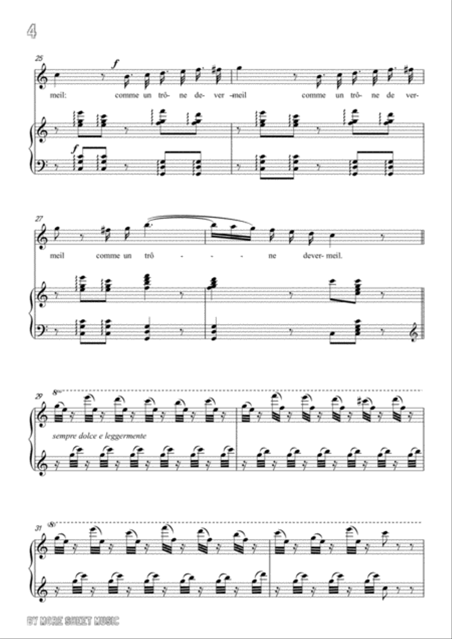 Meyerbeer-La fille de l'air in C Major,for Voice and Piano Voice Solo scores gallery preview page 6