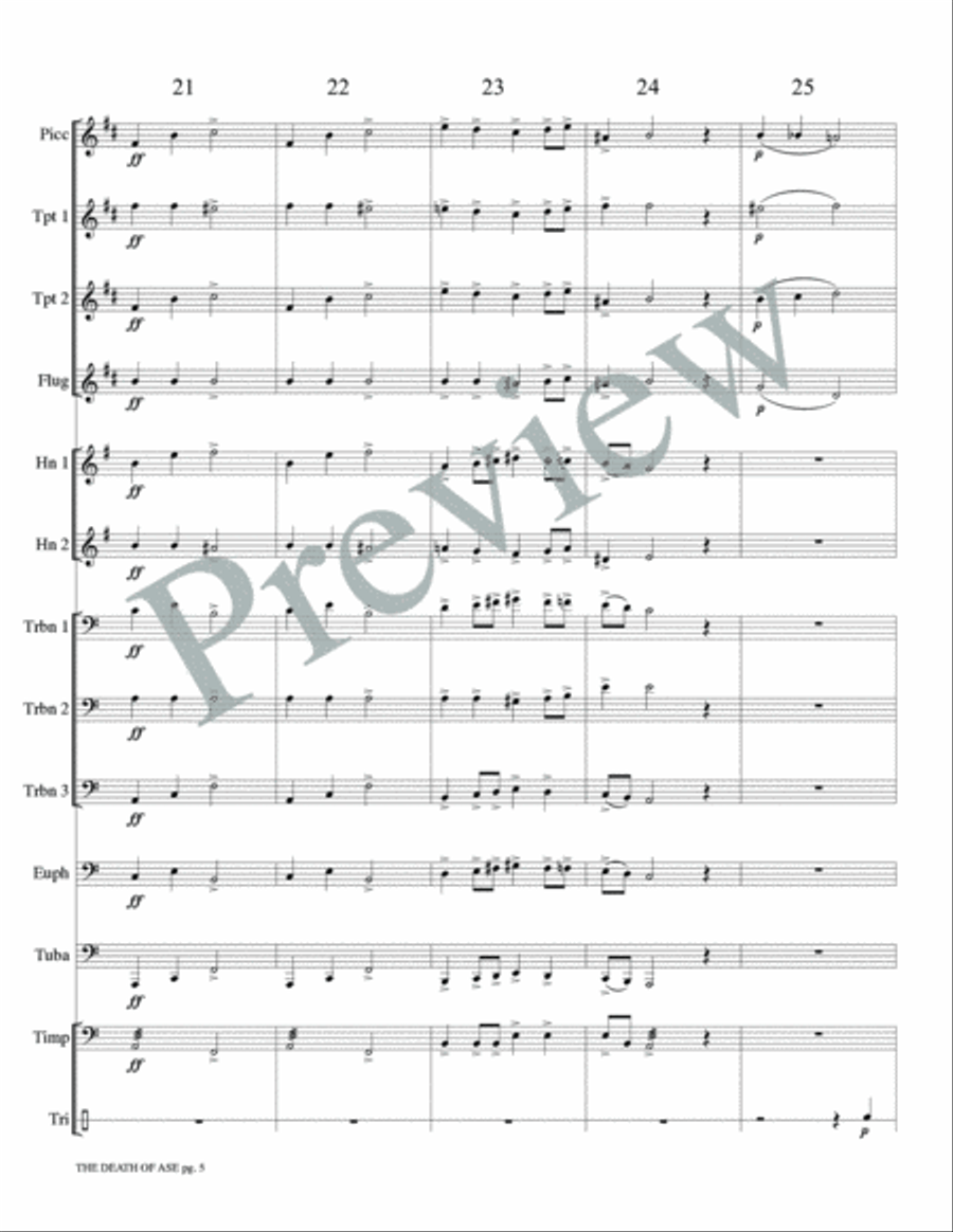 Death of Ase Small Ensemble scores gallery preview page 7