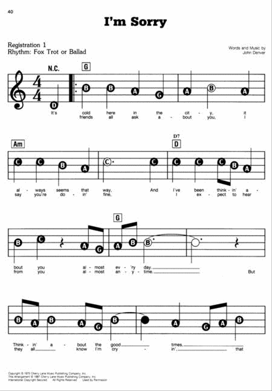 John Denver's Greatest Hits Voice scores gallery preview page 2