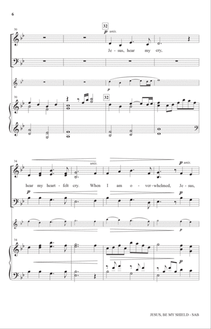 Jesus, Be My Shield (arr. Charles McCartha) 3-Part scores gallery preview page 5