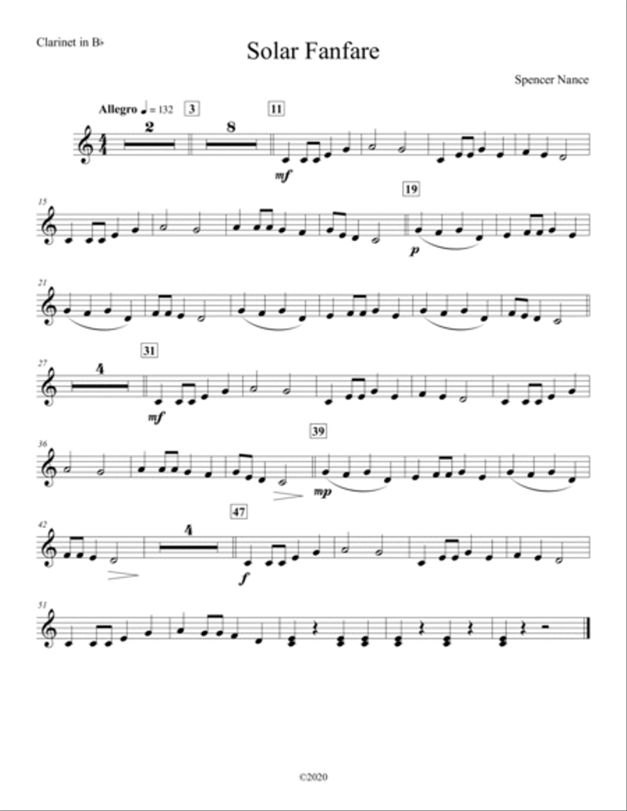 Solar Fanfare Solar Fanfare Concert Band scores gallery preview page 6