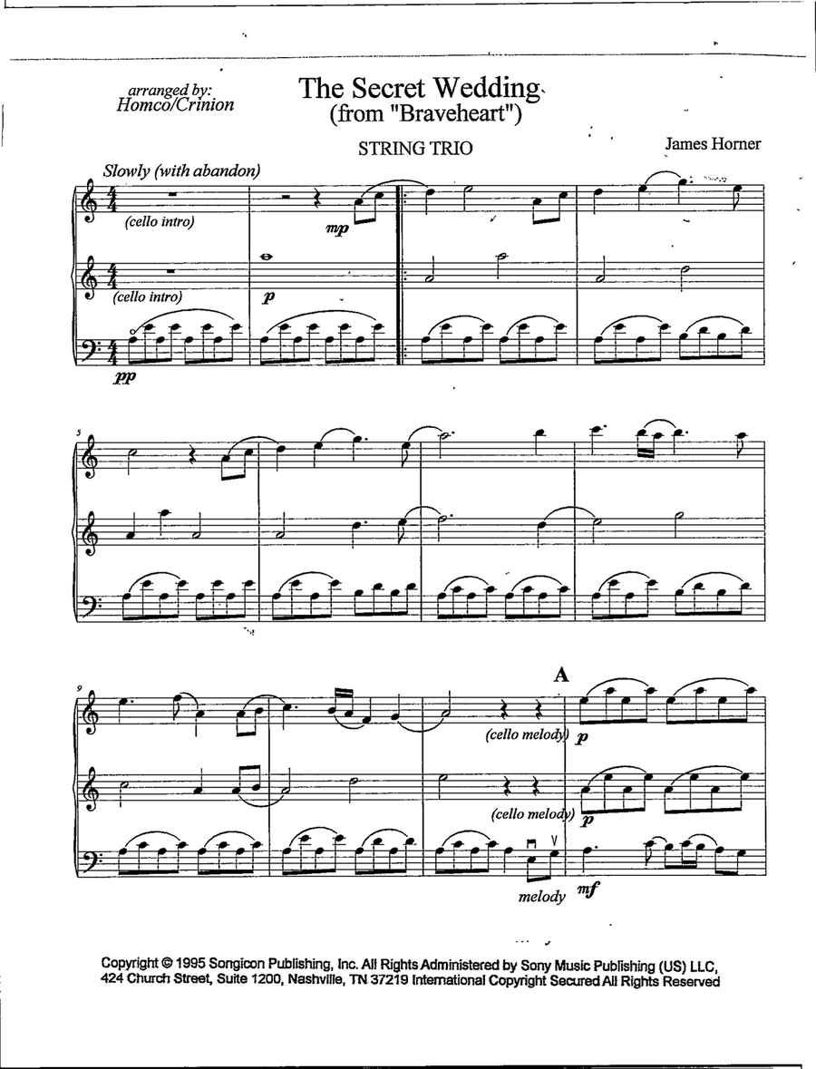 The Secret Wedding String Trio scores gallery preview page 2