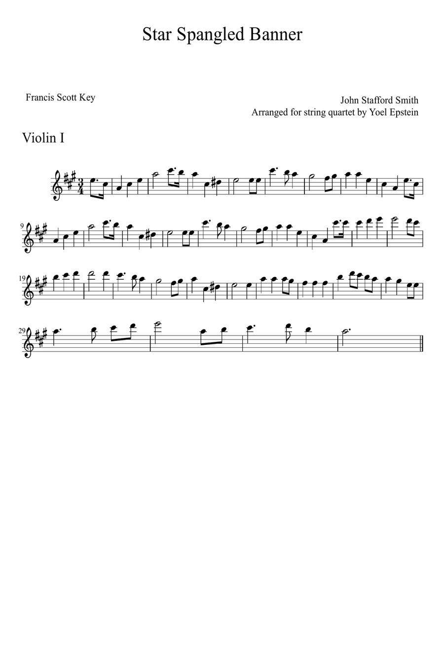All-American Medley: Patriotic songs for String Quartet or String Orchestra (Parts) String Quartet scores gallery preview page 3