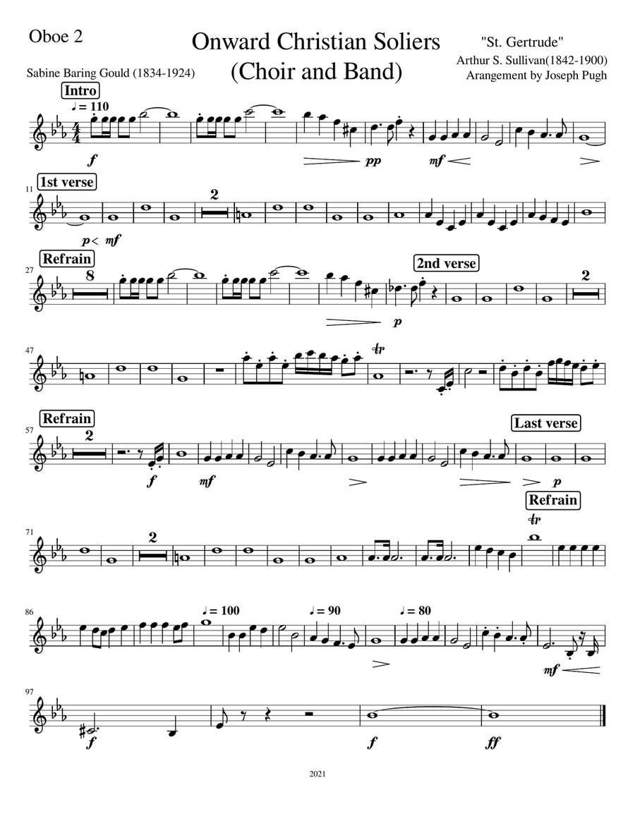 Onward Christian Soldiers (for Band and Choir) Concert Band scores gallery preview page 6