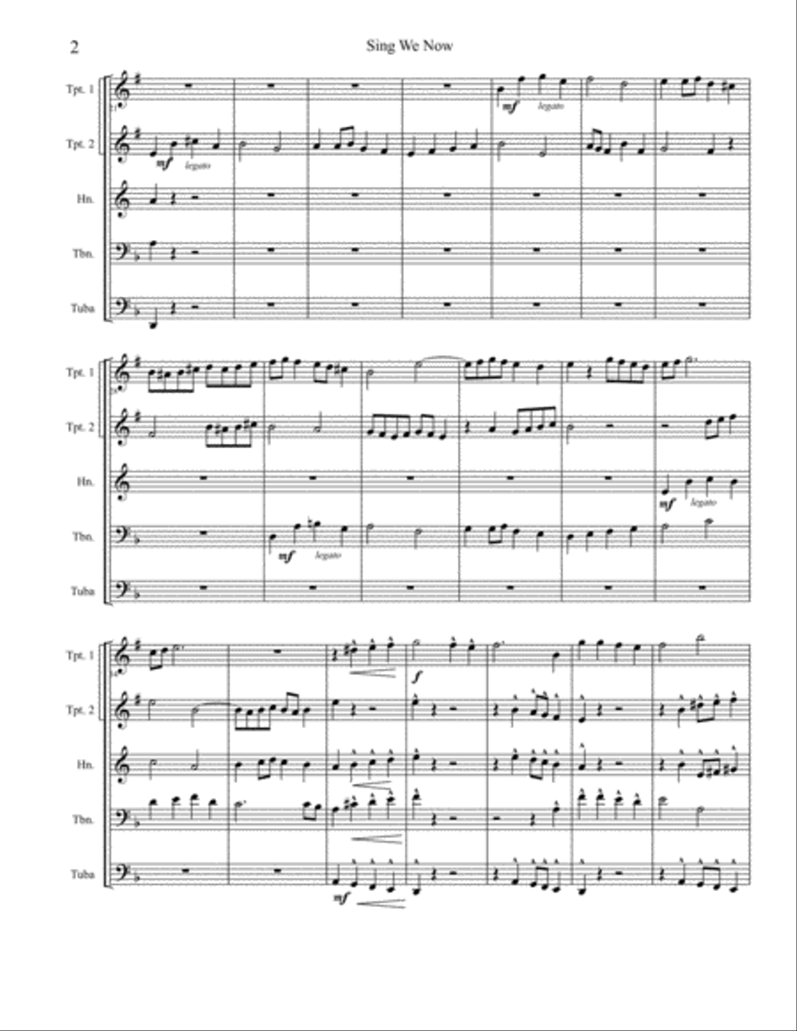 Sing We Now of Christmas Sing We Now of Christmas Brass Ensemble scores gallery preview page 2